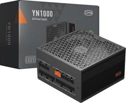 "PCCOOLER YN1000" maitinimo blokas, 1000 W, "80 Plus Gold" sertifikatas, visiškai modulinis PCIe 5.1 ir ATX 3.1 žaidimų maitinimo blokas, 135 mm FDB ventiliatorius, japoniški elektrolitiniai kondensatoriai (YN1000)