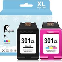 "Penguin 301XL" kasetės, skirtos HP 301 spausdintuvui, skirtos HP Envy 4500 4508 5530 Deskjet 1000 2000 2050 3050 Officejet 2620 4630 Atnaujintos HP 301XL kasetės (juodos ir spalvotos)