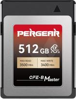"Pergear" 512GB CFexpress 4.0 B tipo atminties kortelės, iki 3500MB/s skaitymo greitis ir 3400MB/s įrašymo greitis, skirtos 8K neapdorotų vaizdo įrašų įrašymui (Master serija), skirtos R5/R5C/Z8/Z9/Z7 II DSLR fotoaparatams