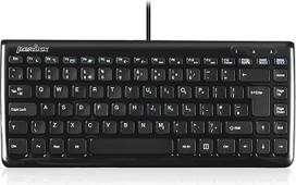 "Perixx PERIBOARD-407B", mini klaviatūra - laidinė USB sąsaja - fortepijono juodos spalvos - 320x141x25 mm matmenys - "Chiclet" klavišų dizainas - JK išdėstymas