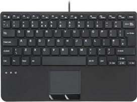 "perixx PERIBOARD-525 H UK" laidinė mini USB klaviatūra su jutikliniu kilimėliu, X tipo žirkliniai klavišai, 28,4 x 18,2 x 2,8 cm, 2 įmontuoti USB šakotuvai, UK anglų kalba