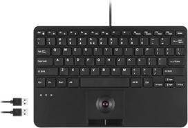"Perixx PERIBOARD-526 US", laidinė mini USB klaviatūra su "Trackball", X tipo žirkliniai klavišai, 29 x 18 x 2,8 cm, įmontuotos 2 USB šakotuvai, JAV anglų kalba