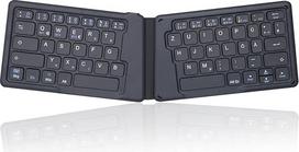 "Perixx PERIBOARD-805 Ergo", "Bluetooth 5.1" sulankstoma ergonominė klaviatūra, itin plona nešiojamoji sulankstoma klaviatūra, tamsiai pilka, DE QWERTZ išdėstymas