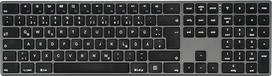 "Perixx PERIBOARD-817" belaidė kelių įrenginių klaviatūra, QWERTZ, aliuminio korpusas, X tipo žirkliniai klavišai, suderinama su "Windows", "MacOS", "Linux