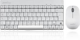 "Perixx Periduo-712 804" mini klaviatūros ir pelės rinkinys Belaidis 2,4 GHz su "Nano" imtuvu Juodas, lengvas ir mažas QWERTZ vokiško išdėstymo juodas, juodas