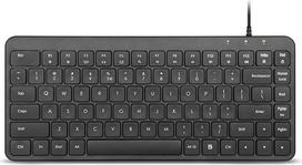"Perixx" PERIBOARD-407B, mini klaviatūra - Juoda - USB - 12,60 "x5,55 "x0,98" matmenys - Fortepijono apdaila - "Chiclet" klavišų dizainas - Angliškas išdėstymas