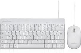 "Perixx PERIDUO-212" pelės ir mini planšetinio kompiuterio USB kabelio rinkinys, skirtas "Windows", greitas ir daugiafunkcinis planšetinis kompiuteris, QWERY išdėstymas, baltas