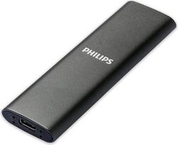"Philips" išorinis nešiojamasis 2 TB SSD diskas - itin plonas, SATA, itin greitas USB-C, skaitymo greitis iki 550MB/s, aliuminis