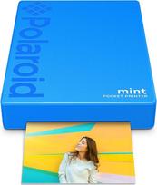 "Polaroid Mint" kišeninis spausdintuvas su "Zink Zero Ink" technologija ir integruotu "Bluetooth", skirtas "Android" ir "iOS" įrenginiams - mėlynas