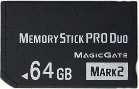 "Pro Duo" 64GB didelės spartos atminties kortelė, skirta "Sony PSP 2000/3000" - juoda