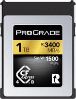 "ProGrade Digital" skaitmeninė CFexpress 4.0 B tipo atminties kortelė fotoaparatams, optimizuota greitam failų perkėlimui ir didelei saugyklai, 1 TB, auksinė serija