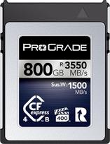 "ProGrade" skaitmeninė atminties kortelė - "CFexpress 4.0 Type B", skirta fotoaparatams | Optimizuota greitam failų perdavimui ir didelei saugyklai | 800GB "Iridium" serija