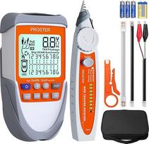 "Proster Wire Tracker" tinklo kabelių testeris su POE testo tinklo testavimo įrenginiu LCD tinklo kabelių testeris Linijų ieškiklis Tęstinumo baterijos įtampos poliariškumo testas su laikymo krepšiu