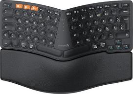 "ProtoArc" "Bluetooth" ergonominė klaviatūra, EK04 mini belaidė "Ergo" klaviatūra, kompaktiška, su riešo atrama, padalytas dizainas, natūralus rašymo pojūtis, "Bluetooth" ir USB, įkraunama, skirta "Windows/Mac