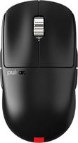 "Pulsar Gaming Gears" - X2A ES belaidė žaidimų pelė, dvipusė, optinis jungiklis, OLED ekranas, be vairuotojo, PAW3395 jutiklis, 100 valandų veikianti baterija, pridedamas 4K raktas (vidutinė, juoda)