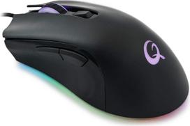 "Qpad Pro" žaidimų pelė, skirta kompiuteriui, nešiojamajam kompiuteriui, kompiuteriui, "Mac", "MacBook", optinė pelė su optiniu jutikliu, skirta FPS žaidimams, 12 000 DPI, LED apšvietimas, laidinė, USB, juoda, DX120