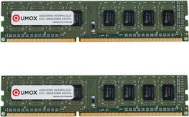 "QUMOX" 8GB (2x 4GB) DDR3 1600MHz PC3-12800 PC-12800 (240 PIN) DIMM operatyvioji atmintis staliniams kompiuteriams "Speicher XMP CL9