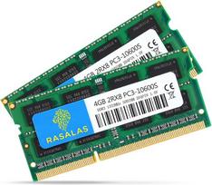 "Rasalas" 8GB rinkinys (2 x 4GB) PC3-10600 DDR3 1333 MHz Sodimm atminties modulis AMD Intel nešiojamiesiems kompiuteriams, MacBook Pro 13/15/17 colių 2011 m. pradžioje ir pabaigoje, iMac 21,5 colio 2011 m. viduryje ir 27 colių 2011 m. viduryje