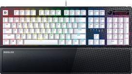 "Razer BlackWidow V3" (žalias jungiklis) - mechaninė žaidimų klaviatūra (spragsintys mechaniniai jungikliai, "Doubleshot" ABS klavišų dangteliai, daugialypės terpės klavišai, riešo atrama) QWERTY JAV išdėstymas | Roblox Ed.
