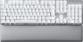 "Razer Pro Type Ultra" - belaidė mechaninė klaviatūra maksimaliam produktyvumui (geltonos spalvos tylūs ir linijiniai jungikliai, dirbtinės odos apmušalas, kelių įrenginių jungtis, "Bluetooth") QWERTZ DE išdėstymas | Balta