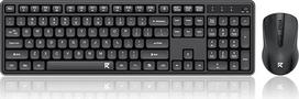 "Redragon BS7634" belaidės klaviatūros ir pelės komplektas, 104 klavišai, 2,4 GHz belaidė žemo profilio membraninė klaviatūra su plokščiu dizainu, ergonomiška patogia rankena, maksimalus pelės 4000 DPI