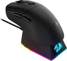 "Redragon M998" lengva belaidė žaidimų pelė su RGB magnetinio įkrovimo doku, BT/2.4G belaidė/laidinė optinė pelė, 24000 DPI, 5 programuojami mygtukai, skirta PC/Mac, juoda
