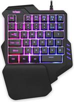 "RedThunder" viena ranka valdoma žaidimų klaviatūra su RGB apšvietimu ir 35 klavišais Nešiojamasis mini ergonominis žaidimų valdiklis, skirtas PC PS4 Xbox žaidėjams