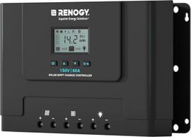 "Renogy" 60A MPPT saulės energijos įkrovos valdiklis 12V/24V/36V/48V automobiliams, 150V maksimalus saulės energijos įėjimas, skirtas gelio ir ličio akumuliatoriams, "Rover Lite" 60A