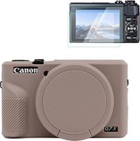"Rieibi" silikoninis dėklas "Canon G7X Mark III" dėklas, "G7X Mark III" priedai su 2 dalių ekrano apsauga, nuimama objektyvo apsauga "Canon G7X Mark III" skaitmeniniam fotoaparatui