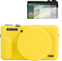 "Rieibi" silikoninis dėklas "Canon G7X Mark III" dėklas, "G7X Mark III" priedai su 2 dalių ekrano apsauga, nuimama objektyvo apsauga "Canon G7X Mark III" skaitmeniniam fotoaparatui