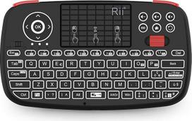 "Rii Mini i4" belaidė + "Bluetooth" (itališkas išdėstymas) - mini apšviesta klaviatūra su jutikliniu kilimėliu, suderinama su išmaniuoju televizoriumi, TV dėžute, planšetiniu kompiuteriu, išmaniuoju telefonu, pulteliu, kompiuteriu, "Fire TV", Raspberry