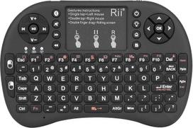 "Rii i8+" 2,4 GHz belaidė klaviatūra su jutikline pele - juoda