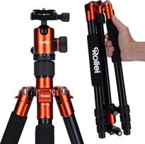 "Rollei C5i" kompaktiškas lengvas universalus foto trikojis iš aliuminio su rutuline galvute ir trikojo krepšiu, gali būti naudojamas kaip trikojis, mini trikojis, makro trikojis ir monopodas, suderinamas su "Arca Swiss", juodas