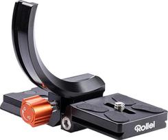 "Rollei Frame Flipper" - didelis kryžminis keitimas, platus suderinamumas - suderinamas su "Arca-Swiss", apsauginiai kaiščiai, pridedamas šarnyrinis raktas