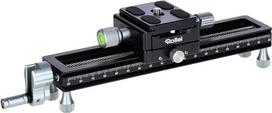 "Rollei Macro Sledge", stabilus vaizdo makro nustatymų slankiklis, skirtas DSLR ir sisteminiams fotoaparatams. Puikus makrofotografijos statymo įtaisas, juodas
