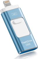 "ROSPE" USB atmintinė 256GB MFi sertifikuota 3 in 1, skirta iPhone/iPad/Android/PC