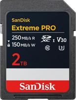 "SanDisk Extreme PRO Extreme PRO SDXC UHS-I" 2 TB atminties kortelė (V30, perdavimo greitis iki 250MB/s, U3, 4K UHD vaizdo įrašai) "SanDisk QuickFlow" technologija, atspari temperatūrai