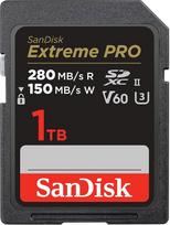 "SanDisk Extreme PRO SDXC UHS-II" atminties kortelė V60 1TB (280MB/s, 6K, 4K UHD, U3, C10, Rescue PRO Deluxe)