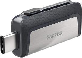 "SanDisk Ultra Dual USB Type-C" diskas, išmaniojo telefono atminties įrenginys, 256GB (mobilusis atminties įrenginys, USB 3.1, ištraukiamasis dvigubas prievadas, 150MB/s perdavimo sparta, USB diskas)