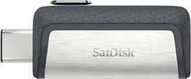 "SanDisk Ultra Dual USB Type-C" diskas, išmaniojo telefono atminties įrenginys, 64GB (mobilusis atminties įrenginys, USB 3.1, ištraukiamasis dvigubas prievadas, 150MB/s perdavimo sparta, USB diskas)