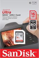 "SanDisk Ultra" iki 80MB/s, 10 klasės atminties kortelė, 16gb