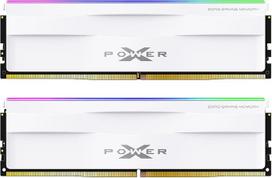 "Silicon Power DDR5" 64GB (2x32GB) RGB 6000MT/s (PC5-48000) 288 kontaktų CL30 1,35 V UDIMM staliniams kompiuteriams skirtas atminties modulis RAM SP064GXLWU60AFDH White RGB