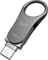 "Silicon Power" 128GB C tipo USB 3.0/3.1 Gen 1 dvigubos atmintinės, "Mobile C80", suderinama su "Samsung Galaxy", "Google Pixel