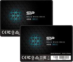 "Silicon Power" 2 pakuotės 128GB SSD 3D NAND A55 SLC Cache Performance Boost SATA III 2,5 colio 7 mm (0,28 colio) vidinis kietasis diskas