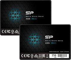 "Silicon Power" 2 vnt. 256GB SSD 3D NAND A55 SLC Cache Performance Boost SATA III 2,5 colio 7 mm (0,28 colio) vidinis kietasis diskas