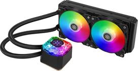 "SilverStone Technology IceGem 240P" 240 mm ARGB AIO skysčių aušintuvas su 2 x 120 mm ARGB ventiliatoriais SST-IG240P-ARGB