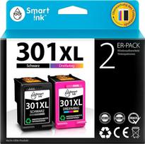 "Smart Ink" atkurtos rašalo kasetės, skirtos pakeisti HP 301XL 301 XL (2 juodos ir spalvotos pakuotės), skirtos "DeskJet 1000 1050 2050 2050 2050A 2050 1510 3055a" HP "Envy 4500 4504 5530 Officejet 2620 2 2 622