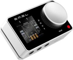 "SMSL Nano One" išorinė žaidimų garso plokštė Mikrofonas / USB įvestis, 3,5 mm ausinių išvestis, keturi režimai: Muzikos/žaidimų/7.1 virtualus/garso stiprinimas, jungiama prie telefonų/planšetinių kompiuterių/kompiuterių