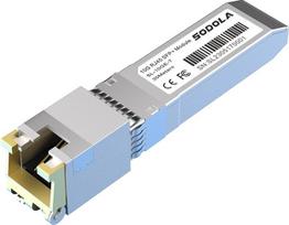 "Sodola" 10GBase-T RJ45 SFP+ modulis, SFP į RJ45, 10G SFP varinis siųstuvas, suderinamas su "Ubiquiti UniFi", "TP-Link", "Mikrotik" ir kitais atvirais komutatoriais, prijungiamas "karštuoju būdu", "Plug and Play", iki 30M