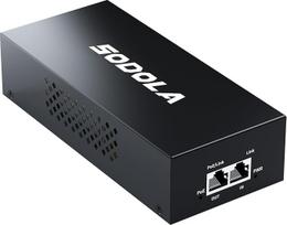 "Sodola" 2.5 Gigabit PoE injektorius, 802.3at/af/bt ne PoE ir PoE adapteris, galia iki 90 W, "Plug & Play", metalinis korpusas, montuojamas ant darbastalio / sienos, atstumas iki 100 m